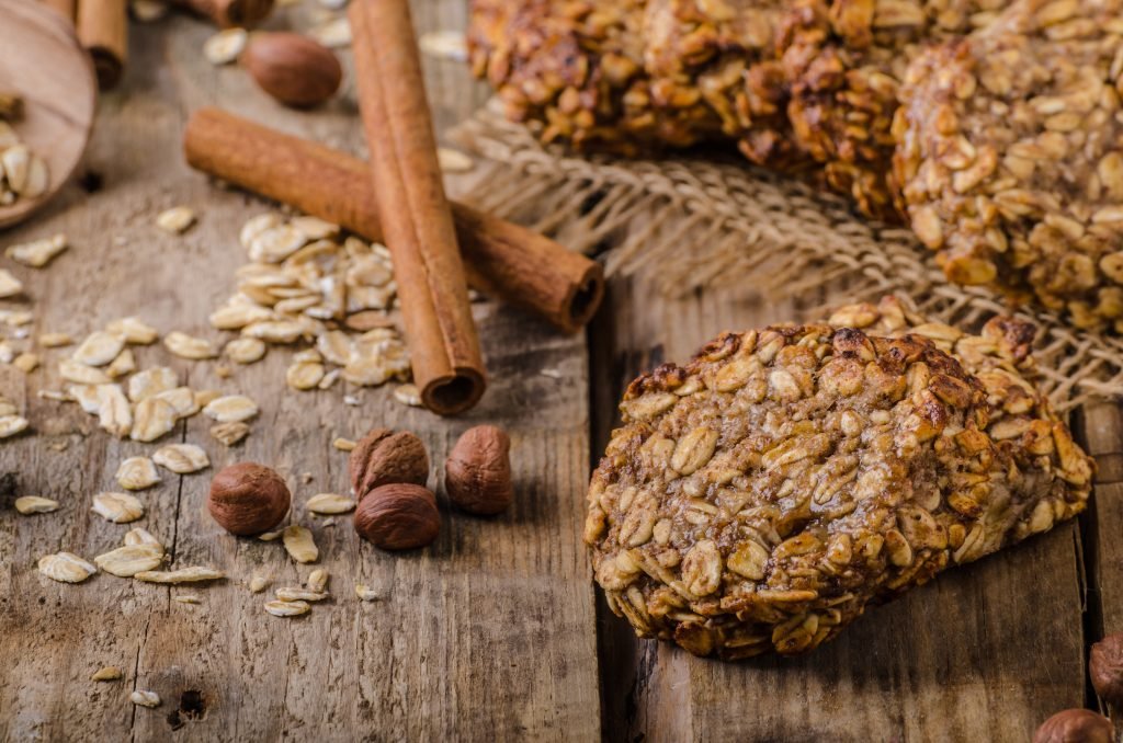 Snacks de avena horneada