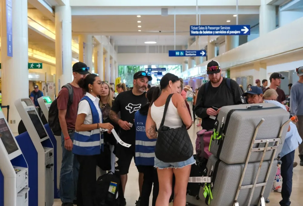 Turistas en Mexico.