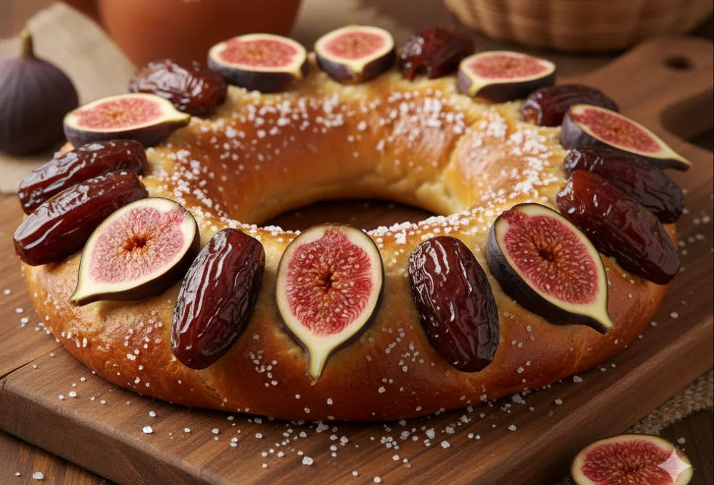 Rosca de Reyes con higo y dátiles