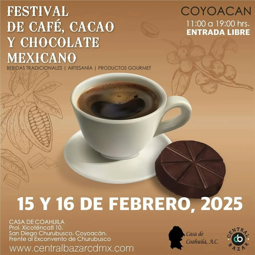 Conoce todo sobre el Festival del Café, Cacao y Chocolate en CDMX, dónde y cuándo se realiza, qué productos y actividades ofrece, su conexión con la cultura mexicana y cómo llegar para vivir una experiencia sensorial inolvidable. ¿Vas a ir?