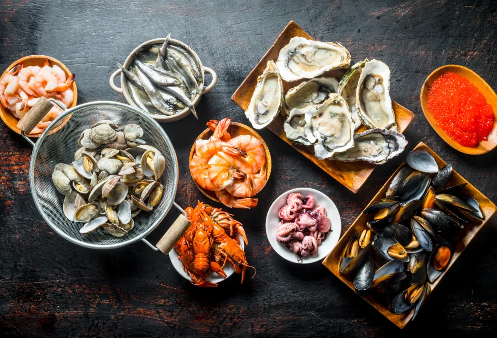 Mariscos.