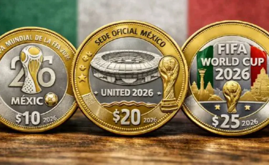 ¡Colección histórica! Descubre cómo serían las nuevas monedas conmemorativas del Mundial 2026 aprobadas en México. Detalles de la pieza de 20 pesos, oro y plata.