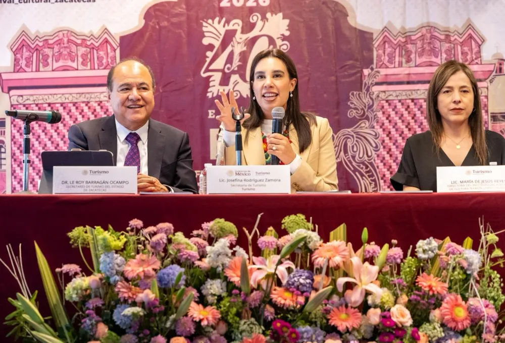Festival Cultural Zacatecas 2026. Secretaria Josefina Rodríguez Zamora