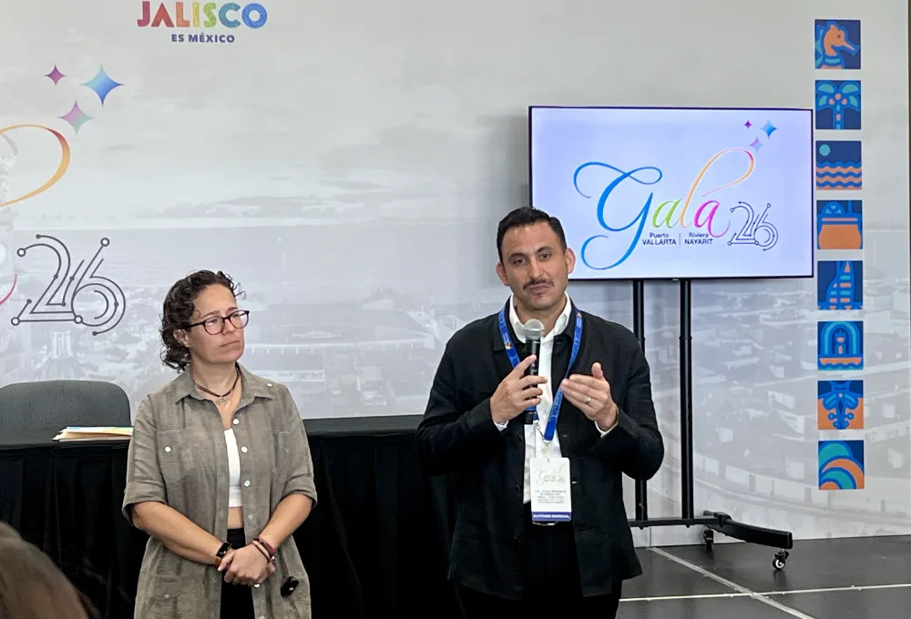 Michelle Fridman Hirsch, secretaria de Turismo de Jalisco; y, Juan Enrique Suárez, secretario de Turismo de Nayarit