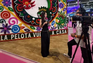 Dámaris Moreno, Directora de Desarrollo Económico de la alcaldía Álvaro Obregón. Cobertura Tianguis Turístico Adán y Gustavo Silva