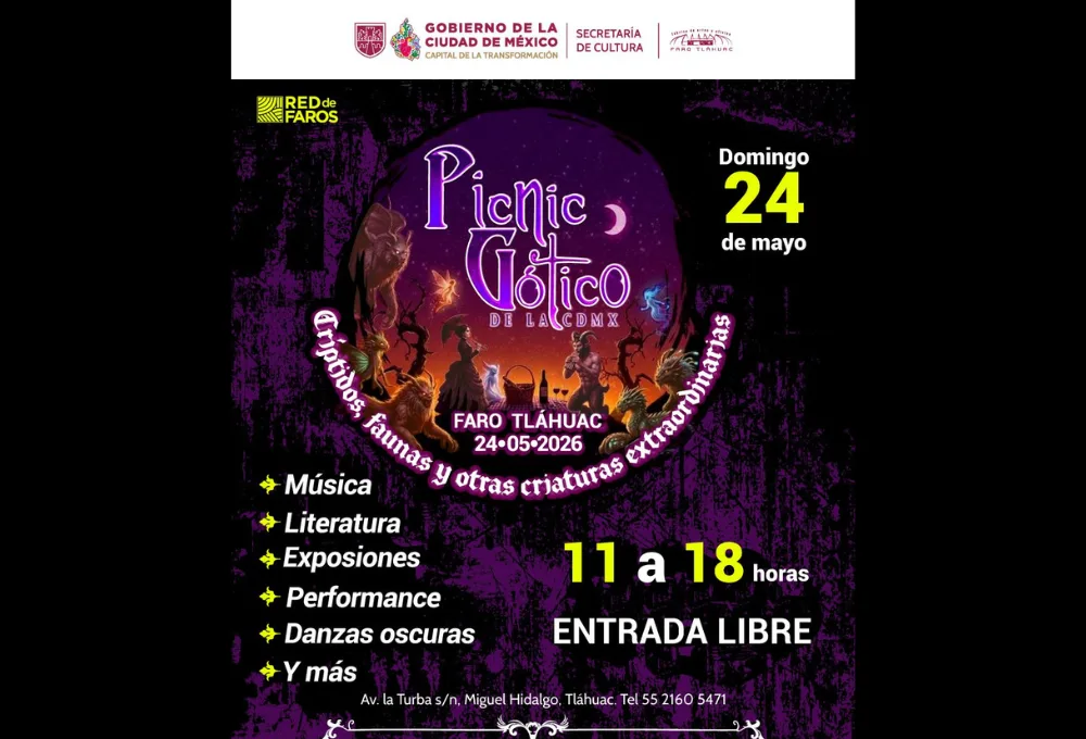 Cartel. ¿Cuándo es el Picnic Gótico CDMX 2026? Fechas, horarios y sede en FARO Tláhuac