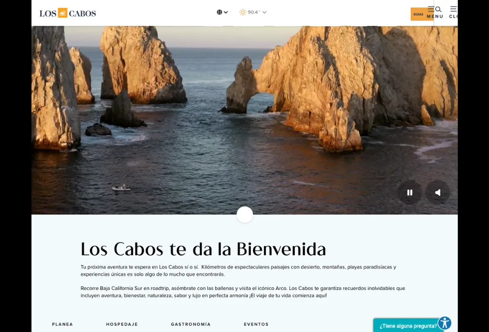 Sitio web oficial de Los Cabos.