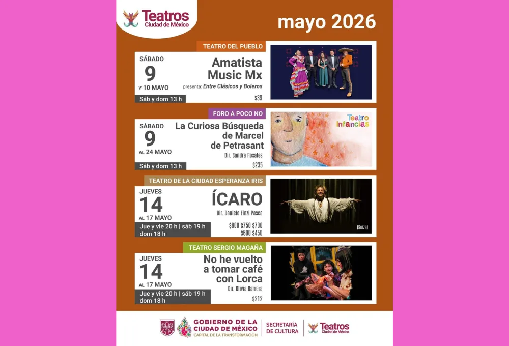 ¡La cartelera de mayo ya está aquí! 5 planazos culturales en la CDMX que no te puedes perder Ícaro