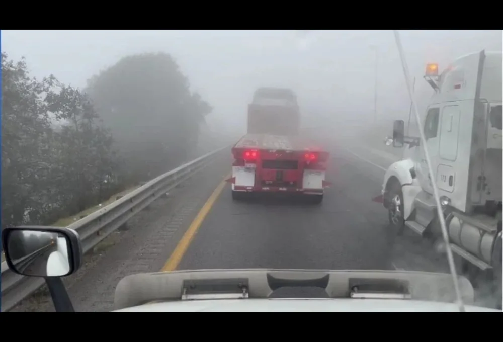 Neblina en Cumbres de Maltrata, ubicado en la autopista Puebla-Orizaba.
