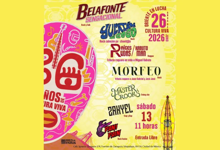 ¿Qué actividades gratuitas hay por el 26 aniversario de la FARO Oriente este junio y qué bandas tocarán en su concierto?