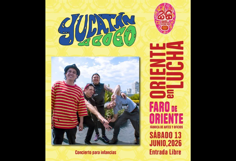 Yucatán A Go Go. ¿Qué actividades gratuitas hay por el 26 aniversario de la FARO Oriente este junio y qué bandas tocarán en su concierto?