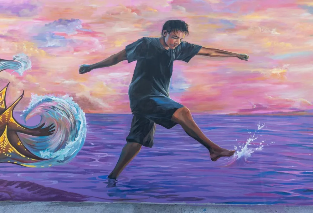 ¿Dónde está el mural interactivo de fútbol más grande del mundo que ganó el Récord Guinness?