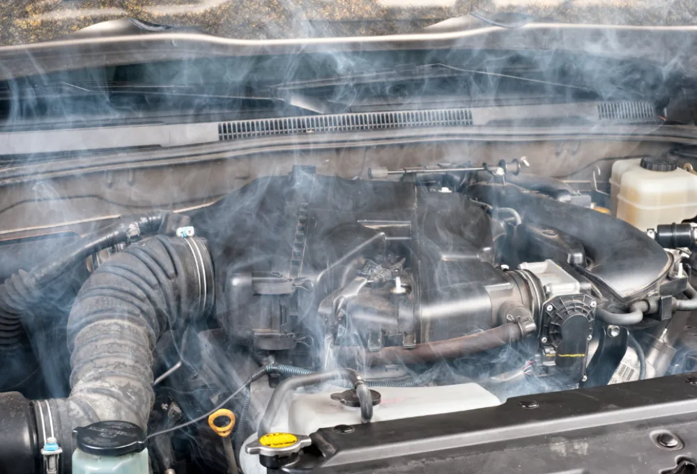 Así cuando tu coche se calienta.