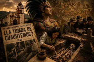 Más de cuatro siglos después de la muerte del último tlatoani mexica, la búsqueda de su tumba continúa alimentando preguntas sobre identidad, memoria y patrimonio nacional./Foto: IA (Copilot)