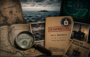 Entre mapas antiguos, expediciones científicas y teorías de conspiración, la Isla Bermeja sigue ocupando un lugar único en el imaginario mexicano como la tierra que desapareció del Golfo de México sin dejar explicación definitiva./Foto:IA (Copilot)