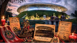 Inaugurado en 2010, el Estadio Akron ha acumulado historias, creencias y tradiciones populares que conviven con su papel como una de las sedes mexicanas del Mundial de 2026./Foto IA (Copilot)