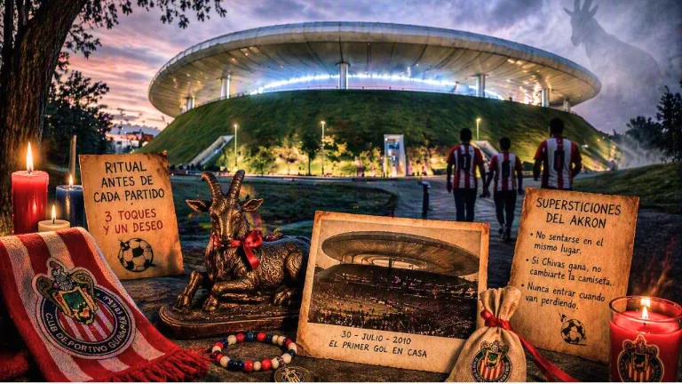Inaugurado en 2010, el Estadio Akron ha acumulado historias, creencias y tradiciones populares que conviven con su papel como una de las sedes mexicanas del Mundial de 2026./Foto IA (Copilot)