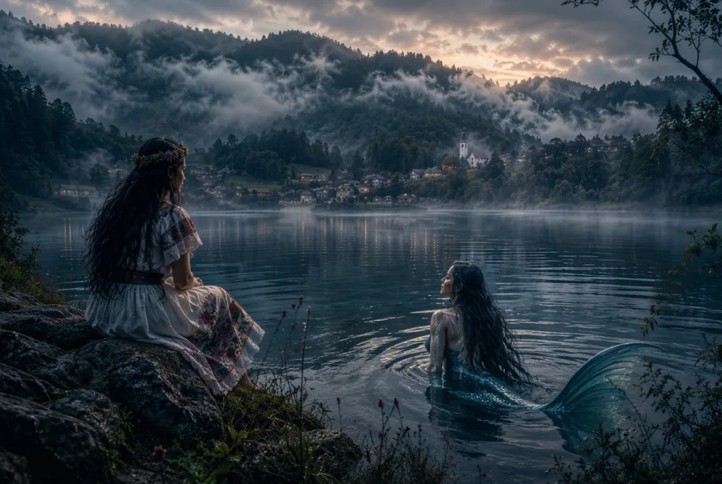 La neblina que cubre la Laguna de Atezca ha alimentado durante generaciones la leyenda de la joven que, según la tradición oral, se convirtió en sirena por amor./ Foto:IA
