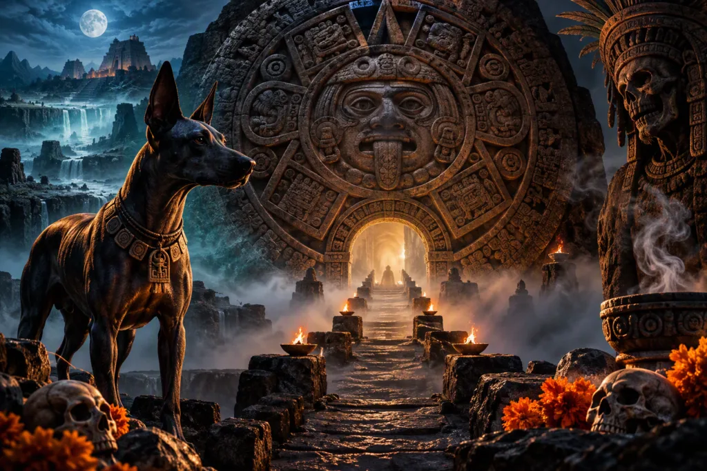 El Mictlán era el destino de quienes morían por causas naturales y, según la cosmovisión mexica, alcanzarlo requería emprender un viaje de cuatro años a través de nueve regiones del inframundo./Foto:IA
