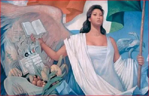 Durante generaciones fue simplemente “La Patria”: la mujer de la bandera y el libro abierto que millones de niños llevaron a la escuela. Detrás del símbolo había una persona real y un nombre, Victoria Dorantes Sosa./ikimedia Commons