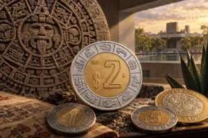 ¿Los llevas en el bolsillo? Los 10 símbolos prehispánicos escondidos en la moneda de 2 pesos