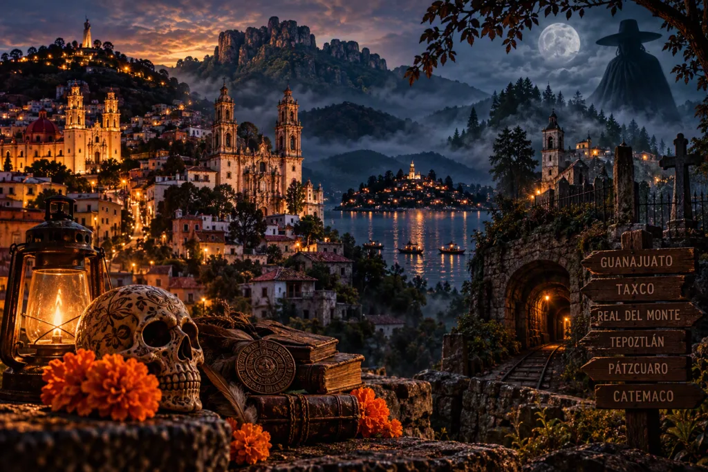 De Guanajuato a Catemaco, México conserva pueblos donde las leyendas siguen vivas entre callejones, montañas, panteones, lagos y antiguas tradiciones comunitarias./Foto: IA