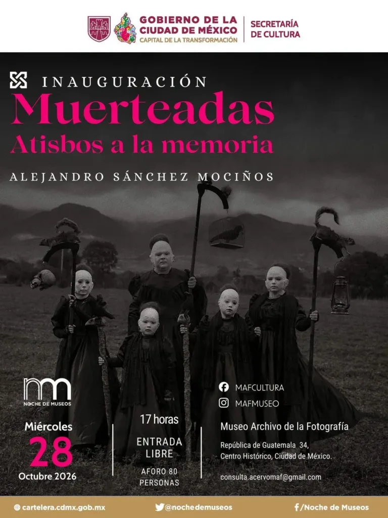 Descubre qué hacer en la Noche de Museos de octubre 2026 en CDMX: conciertos, recorridos, talleres y actividades especiales de Día de Muertos. ¿Cuál te llamó más la atención?
