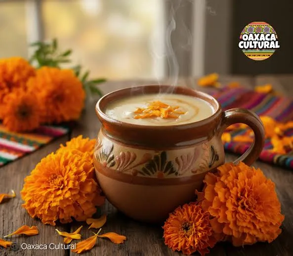 Descubre qué es el atole de cempasúchil, su historia y cómo preparar esta bebida mexicana para el Día de Muertos.