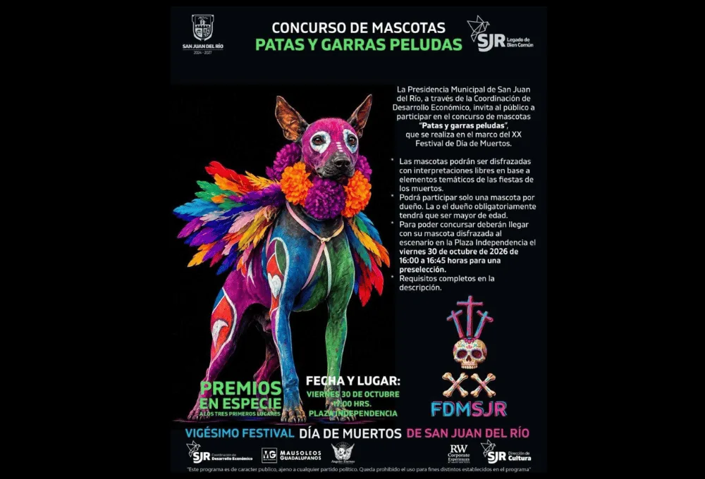 Festival de Día de Muertos en San Juan del Río 2026. Concurso de mascotas.