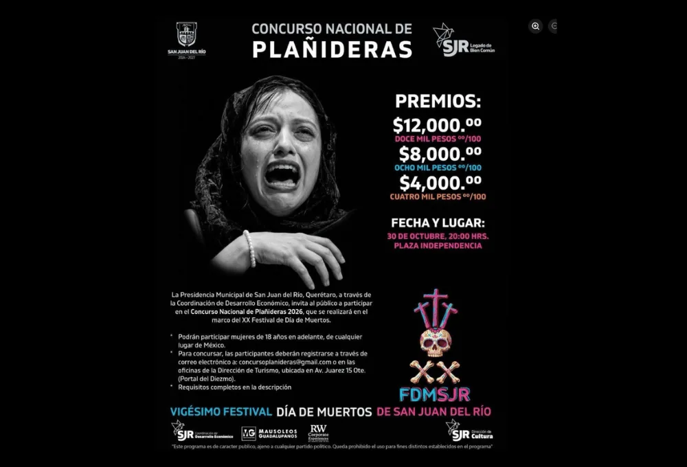 Plañideras. Festival de Día de Muertos en San Juan del Río 2026.